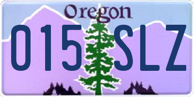 OR license plate 015SLZ