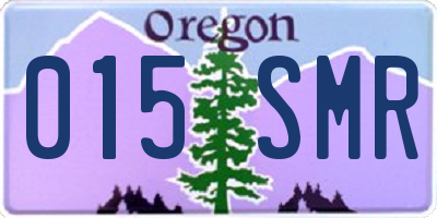 OR license plate 015SMR