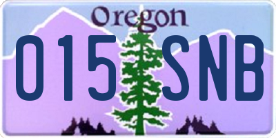 OR license plate 015SNB