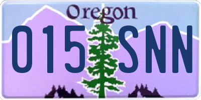 OR license plate 015SNN
