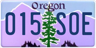 OR license plate 015SOE