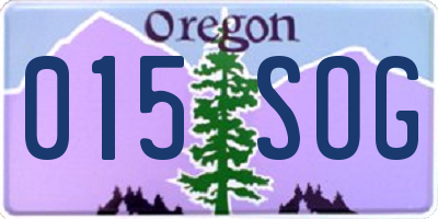 OR license plate 015SOG