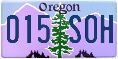 OR license plate 015SOH
