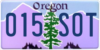 OR license plate 015SOT