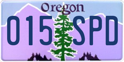 OR license plate 015SPD