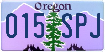 OR license plate 015SPJ