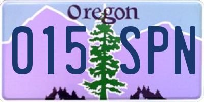 OR license plate 015SPN