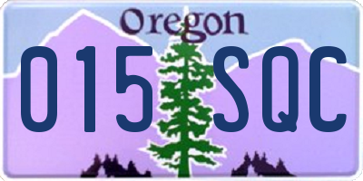 OR license plate 015SQC
