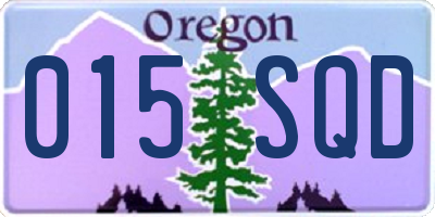 OR license plate 015SQD