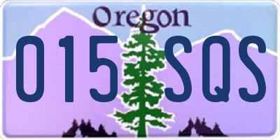 OR license plate 015SQS