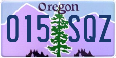 OR license plate 015SQZ