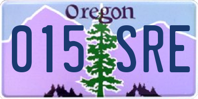 OR license plate 015SRE