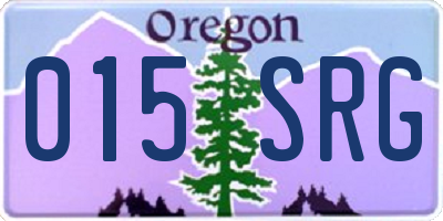 OR license plate 015SRG