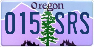 OR license plate 015SRS