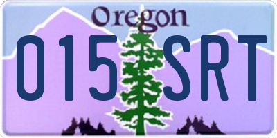 OR license plate 015SRT