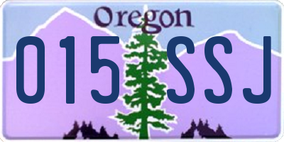 OR license plate 015SSJ