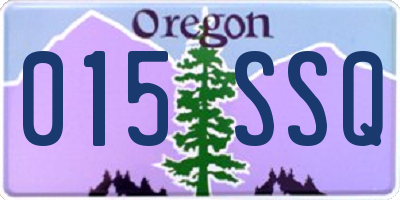 OR license plate 015SSQ