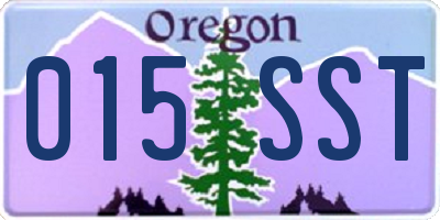 OR license plate 015SST