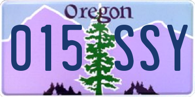 OR license plate 015SSY