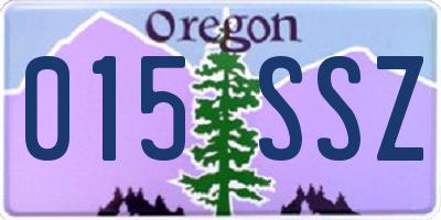OR license plate 015SSZ