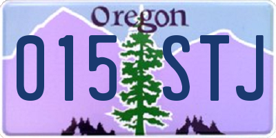 OR license plate 015STJ