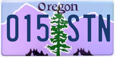 OR license plate 015STN