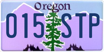OR license plate 015STP