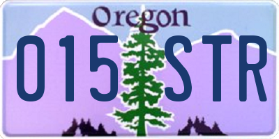 OR license plate 015STR