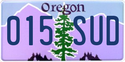 OR license plate 015SUD
