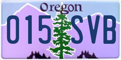 OR license plate 015SVB