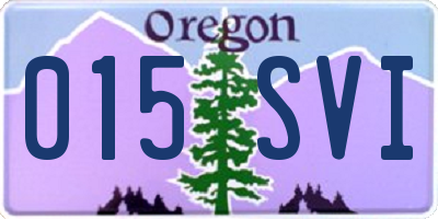 OR license plate 015SVI