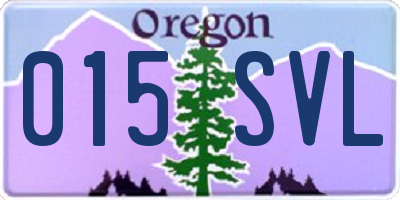 OR license plate 015SVL