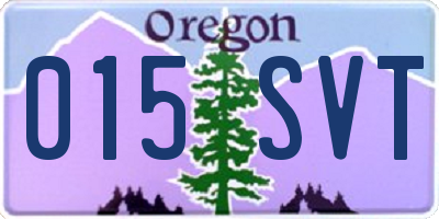 OR license plate 015SVT