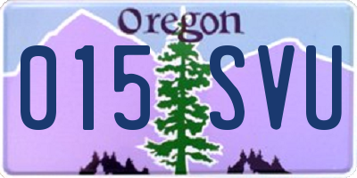OR license plate 015SVU