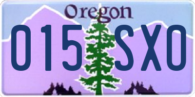OR license plate 015SXO