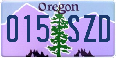 OR license plate 015SZD