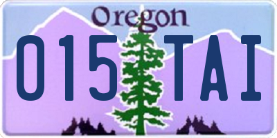 OR license plate 015TAI