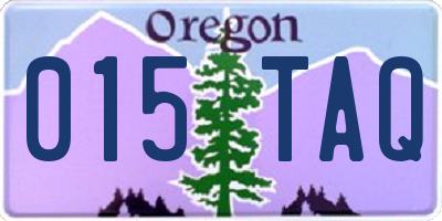 OR license plate 015TAQ