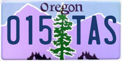 OR license plate 015TAS