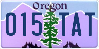 OR license plate 015TAT