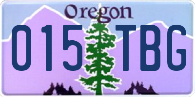 OR license plate 015TBG