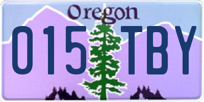 OR license plate 015TBY
