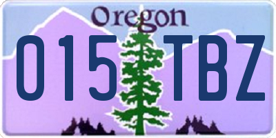 OR license plate 015TBZ