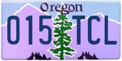 OR license plate 015TCL