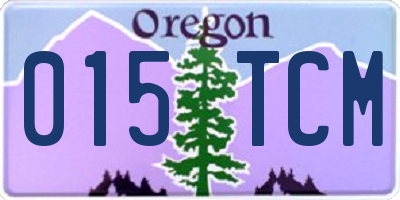 OR license plate 015TCM