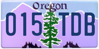 OR license plate 015TDB