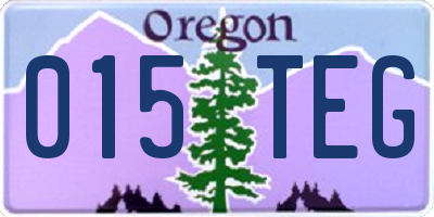 OR license plate 015TEG