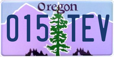 OR license plate 015TEV