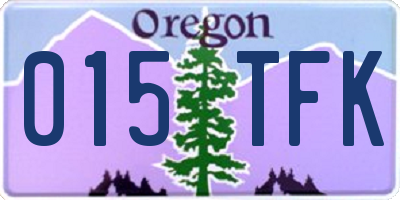 OR license plate 015TFK