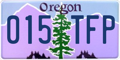 OR license plate 015TFP